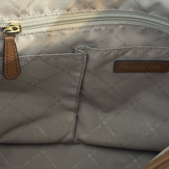 Large camel leather Michael Kors tote bag - Picture 5 of 6